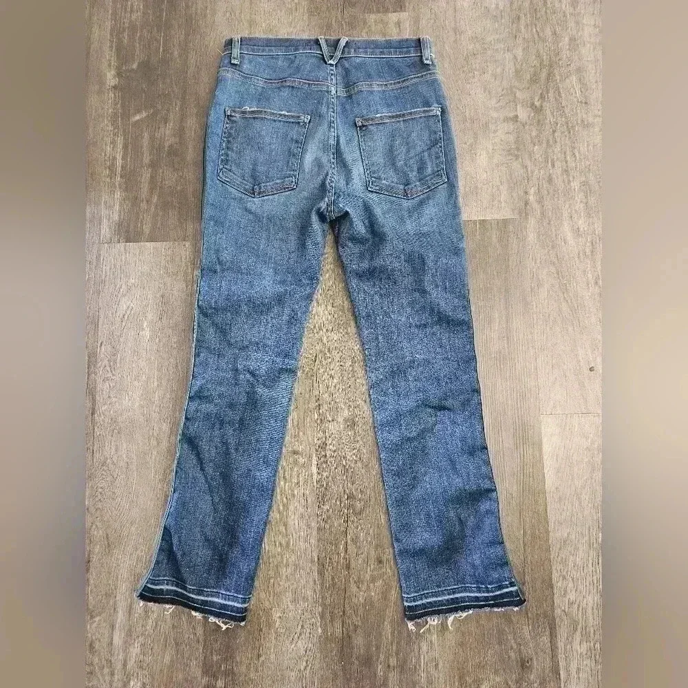 Veronica Beard Carly Kick Flare Tux Stripe High Rise Jeans‎ Size 27 - Picture 7 of 8